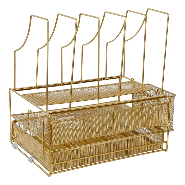 Martha Stewart Gold Desktop Organizer-Drawer