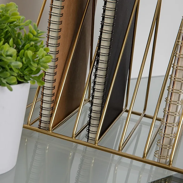 Martha Stewart Gold Mesh 9 Slot File Holder