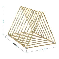 Martha Stewart Gold Mesh 9 Slot File Holder