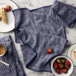 Martha Stewart Honeycomb Chambray 4-pc. Kitchen Towel Set