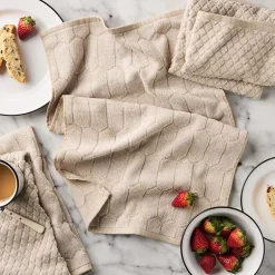Martha Stewart Honeycomb Chambray 4-pc. Kitchen Towel Set