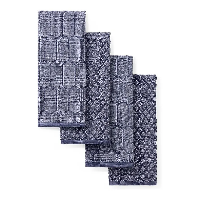 Martha Stewart Honeycomb Chambray 4-pc. Kitchen Towel Set