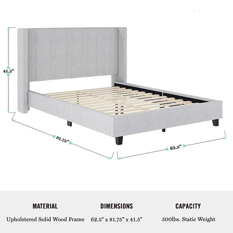 Martha Stewart Kay Upholstered Platform Bed