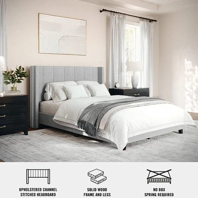 Martha Stewart Kay Upholstered Platform Bed