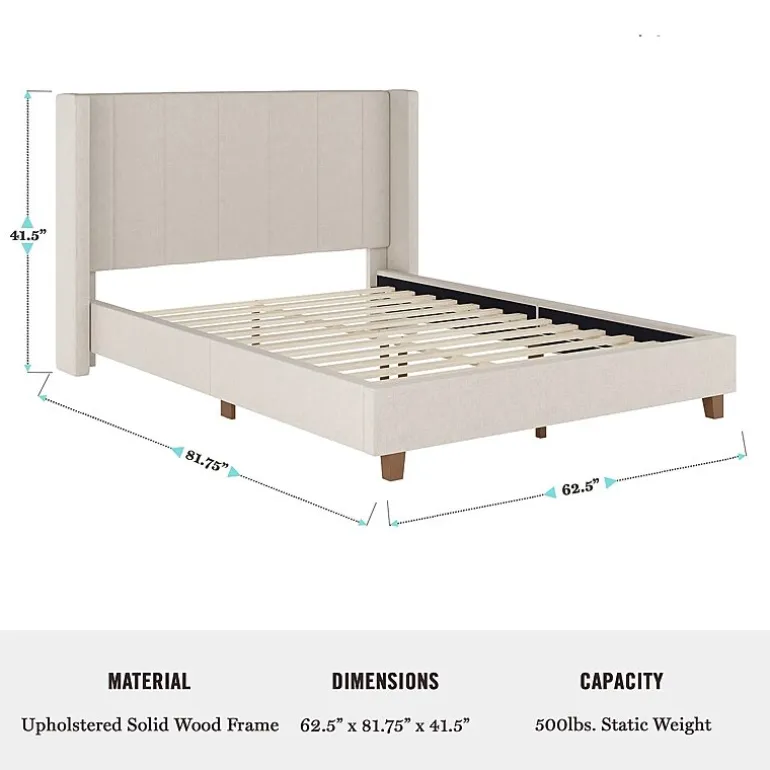 Martha Stewart Kay Upholstered Platform Bed
