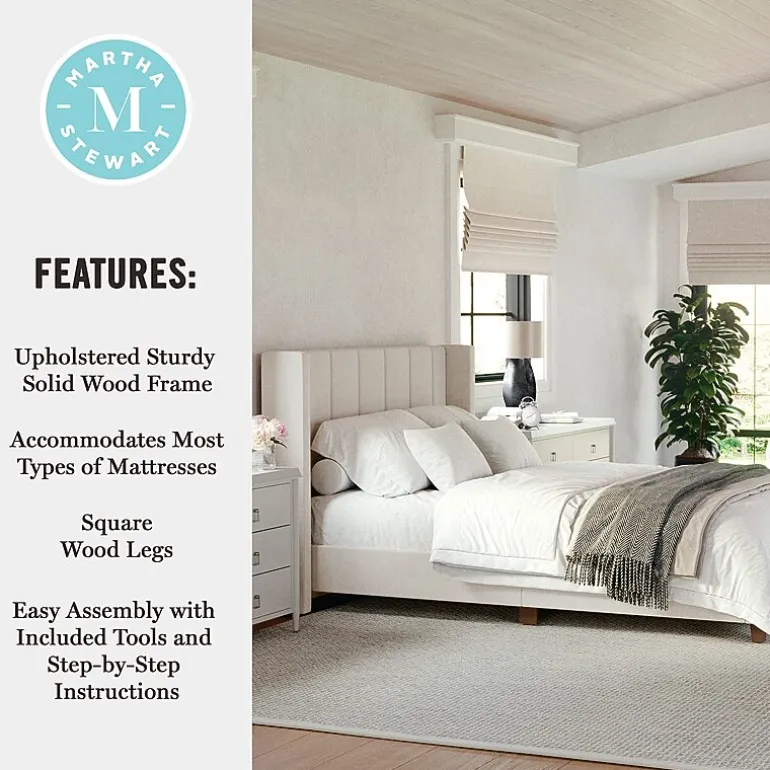 Martha Stewart Kay Upholstered Platform Bed