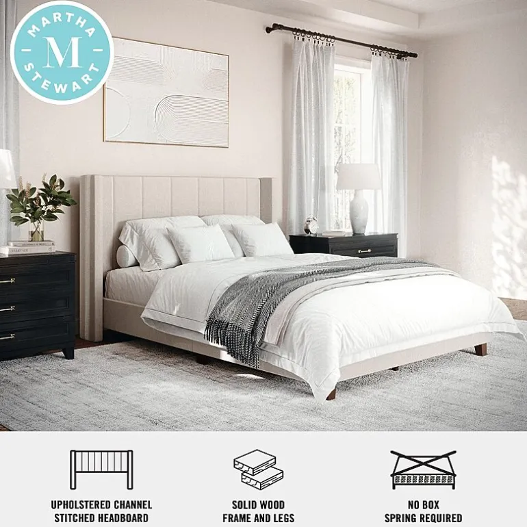 Martha Stewart Kay Upholstered Platform Bed