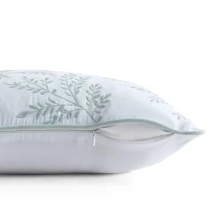 Martha Stewart Murray Leaves Embroidered 18x18 Square Throw Pillow