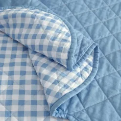 Martha Stewart Olivia Gingham Easy Care Quilt Set