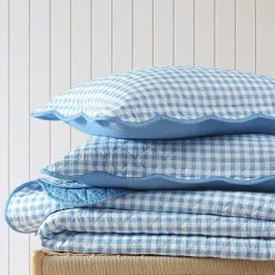Martha Stewart Olivia Gingham Easy Care Quilt Set