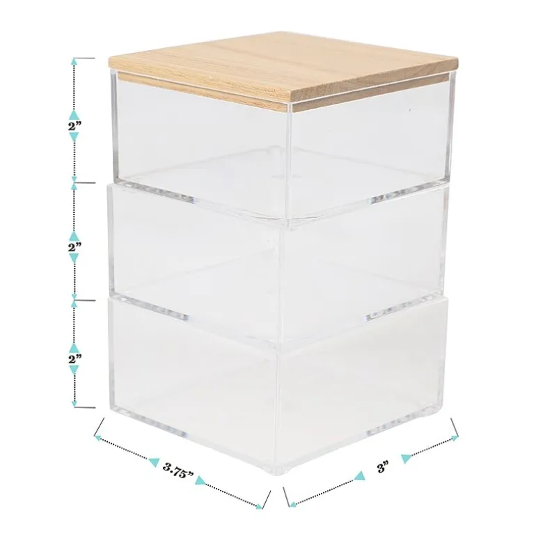 Martha Stewart 3 Pack Bins With MDF Lid