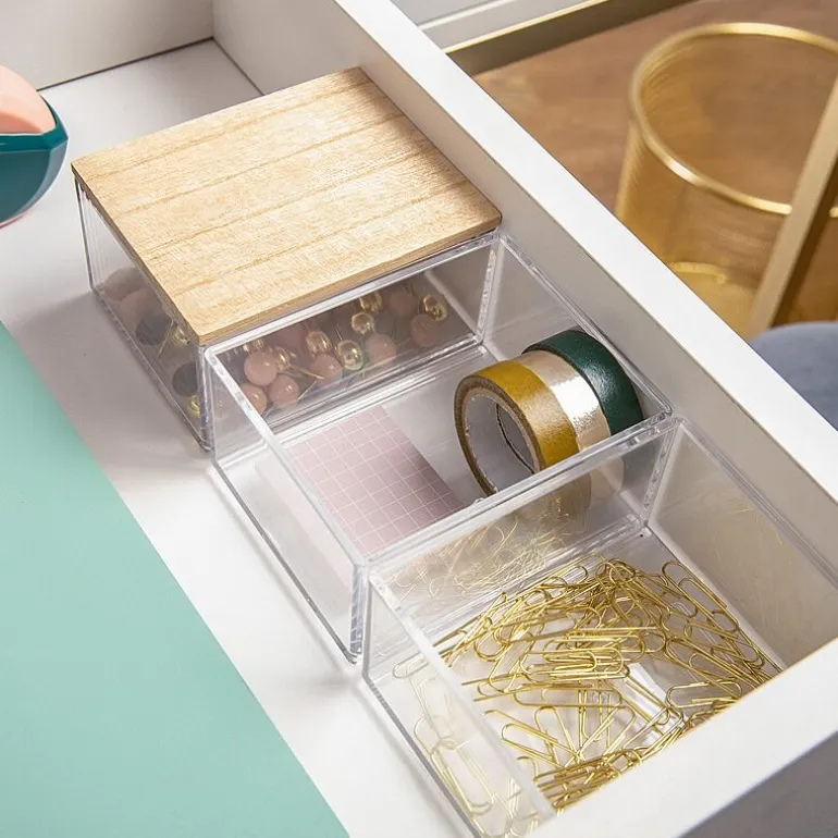 Martha Stewart 3 Pack Bins With MDF Lid