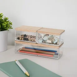 Martha Stewart 3 Pack Bins With MDF Lids