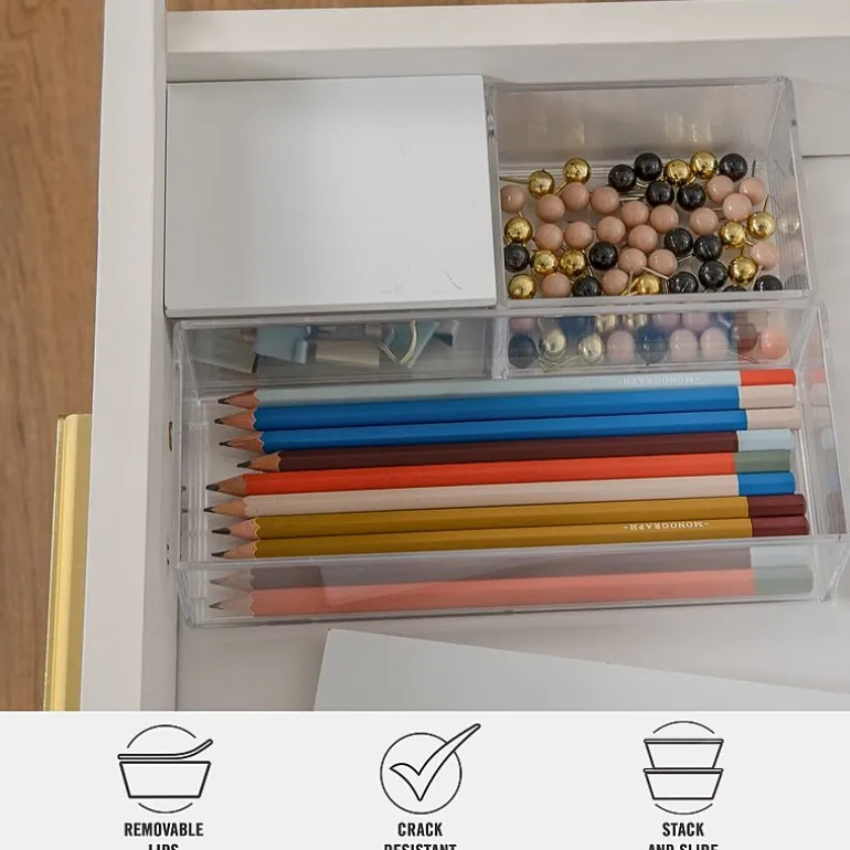 Martha Stewart 3 Pack Bins With MDF Lids