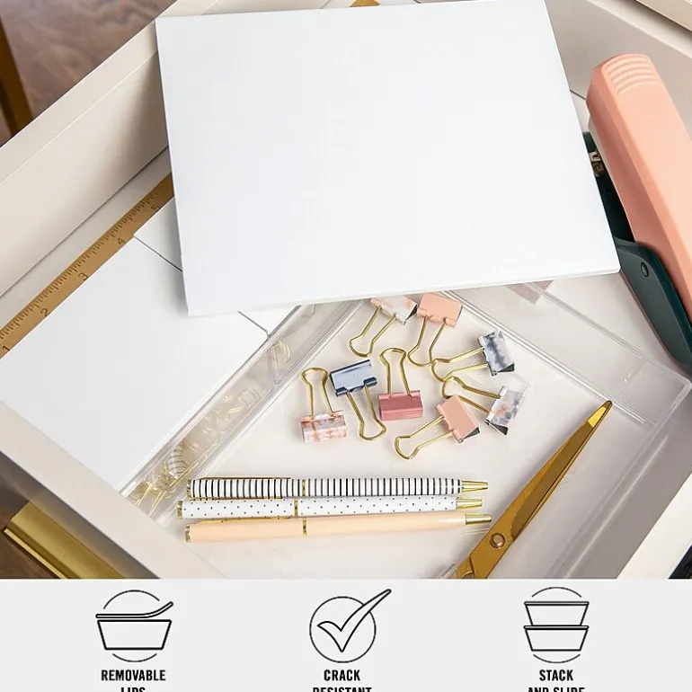Martha Stewart 3 Pack Bins With MDF Lids