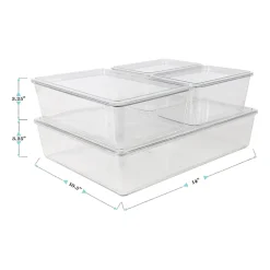 Martha Stewart 4 Pack Clear Storage Boxes And Lids