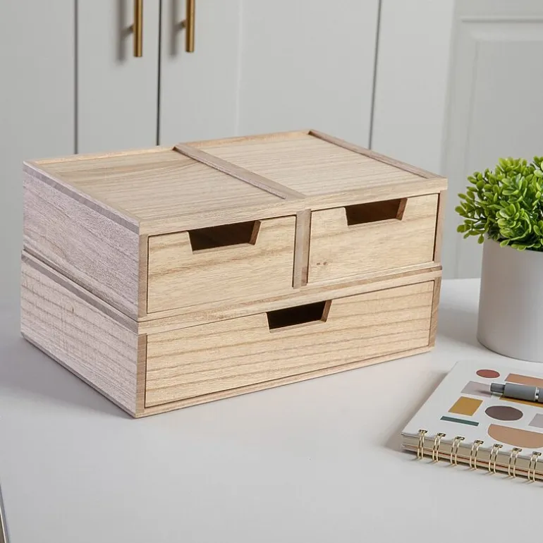 Martha Stewart 3 Pack Wood Box With Drawers