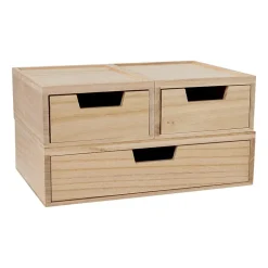 Martha Stewart 3 Pack Wood Box With Drawers