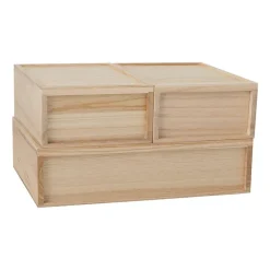 Martha Stewart 3 Pack Wood Box With Drawers