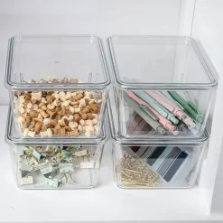 Martha Stewart 4 Pack 6.75X5 Clear Boxes And Lids