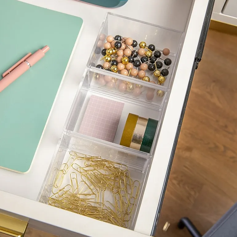 Martha Stewart 3 Pack 3X3.75 Clear Organizer