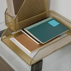 Martha Stewart 6 Piece Gold Desk Organizer Set