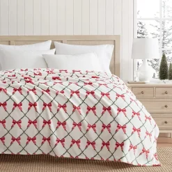 Martha Stewart Printed Seasonal Plush Throw
