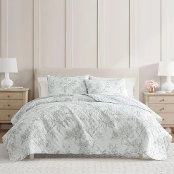 Martha Stewart Vine Flora Easy Care Quilt Set