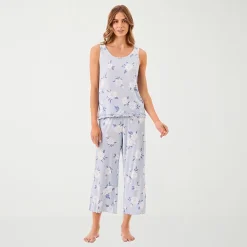 Martha Stewart Womens Sleeveless 2-pc. Pajama Set