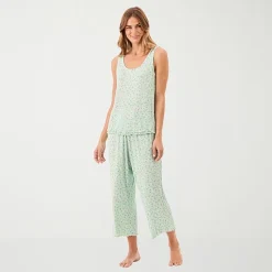 Martha Stewart Womens Sleeveless 2-pc. Pajama Set