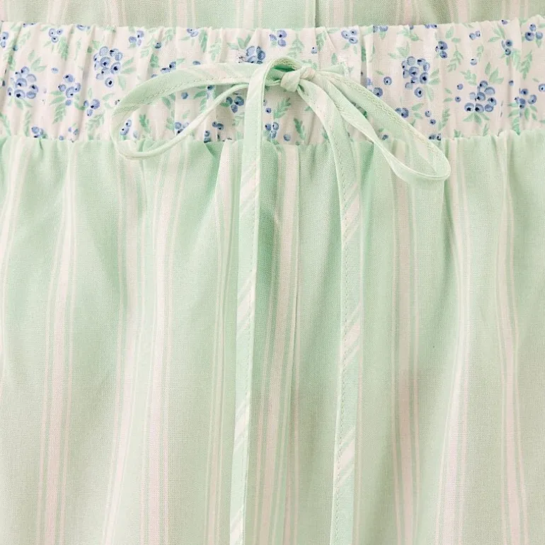 Martha Stewart Womens V-Neck Short Sleeve 2-pc. Pajama Set