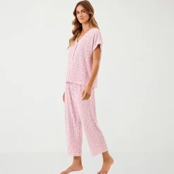 Martha Stewart Womens V-Neck Sleeveless 2-pc. Pajama Set