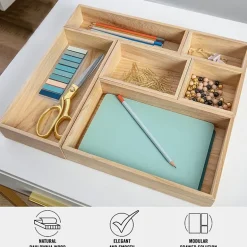 Martha Stewart Wood Desktop Organizer