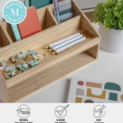 Martha Stewart Wood Desktop Organizer