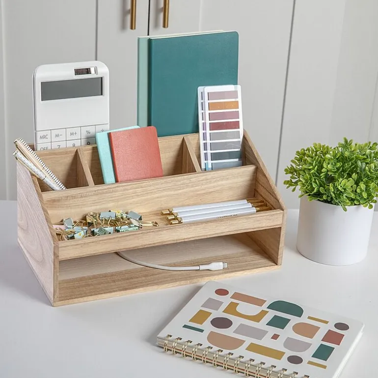 Martha Stewart Wood Desktop Organizer