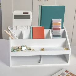 Martha Stewart Wood Desktop Organizer