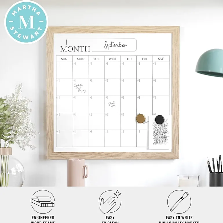 Martha Stewart 18x18 Inch Dry Erase Wall Calendar