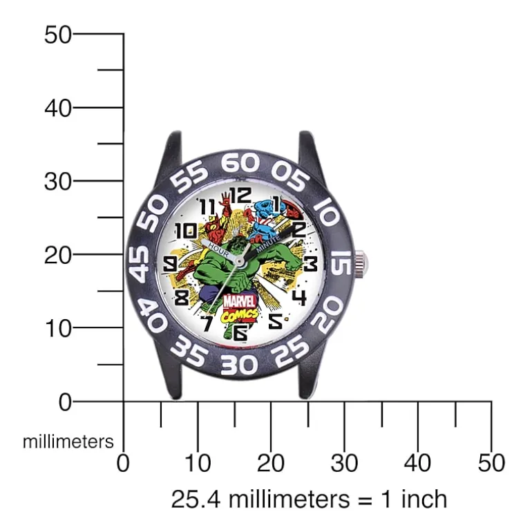 Marvel® Avenger Kids Time Teacher Black Nylon Strap Watch