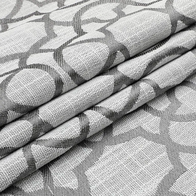 Max Blackout Campbell Geo Jacquard Grommet Top Energy Saving 100% Blackout Single Curtain Panel