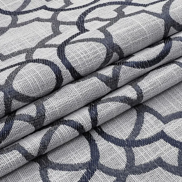 Max Blackout Campbell Geo Jacquard Grommet Top Energy Saving 100% Blackout Single Curtain Panel