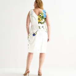 Maya Brooke Womens Plus Floral Jacket Dress