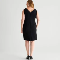 Maya Brooke Womens Plus Grid Jacket Dress