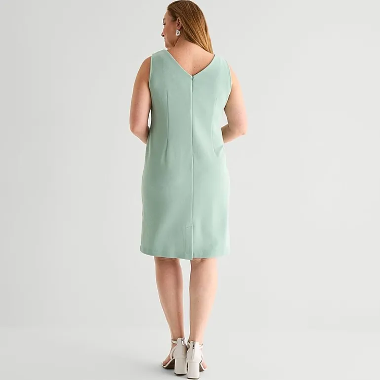 Maya Brooke Womens Plus Jacket Dress