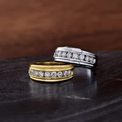 9M 1 CT.T.W. Natural Diamond Wedding Band in 10K Gold