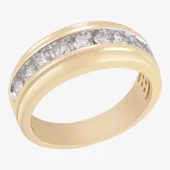 9M 1 CT.T.W. Natural Diamond Wedding Band in 10K Gold