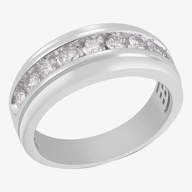 9M 1 CT.T.W. Natural Diamond Wedding Band in 10K Gold
