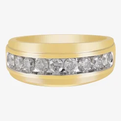 9M 1 CT.T.W. Natural Diamond Wedding Band in 10K Gold