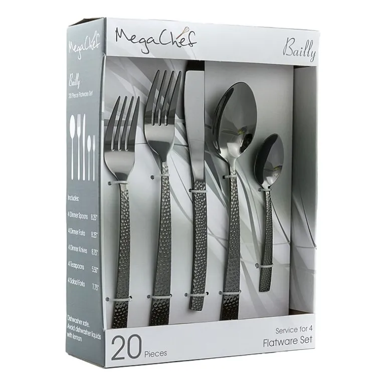 MegaChef Baily 20-pc. 18/10 Stainless Steel Flatware Set