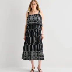 Melonie T Womens Square Neck Sleeveless Maxi Dress