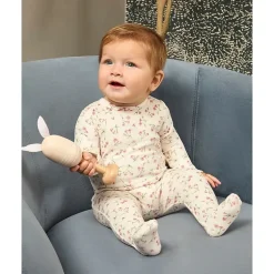 MeMoi Baby and Toddler Girls "Full Bloom" Floral Pointelle Footie